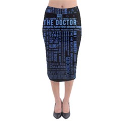 Doctor Who Tardis Midi Pencil Skirt by Mog4mog4