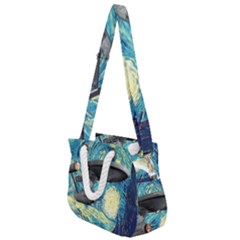 Star Starship The Starry Night Van Gogh Rope Handles Shoulder Strap Bag by Mog4mog4