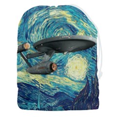 Star Starship The Starry Night Van Gogh Drawstring Pouch (3xl) by Mog4mog4