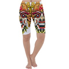 Bali Barong Mask Euclidean Vector Chiefs Face Cropped Leggings  by Mog4mog4