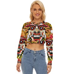 Bali Barong Mask Euclidean Vector Chiefs Face Lightweight Long Sleeve Sweatshirt