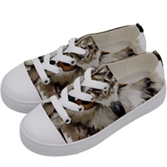 Vector Hand Painted Owl Kids  Low Top Canvas Sneakers by Mog4mog4