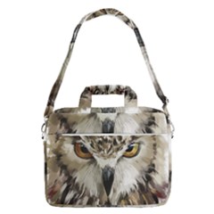 Vector Hand Painted Owl Macbook Pro 16  Shoulder Laptop Bag by Mog4mog4