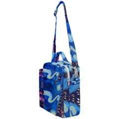 Starry Night In New York Van Gogh Manhattan Chrysler Building And Empire State Building Crossbody Day Bag by Mog4mog4