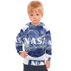 Vincent Van Gogh Starry Night Art Painting Planet Galaxy Kids  Hooded Pullover by Mog4mog4