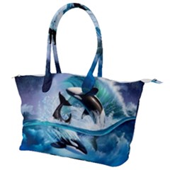 Orca Wave Water Underwater Canvas Shoulder Bag by Mog4mog4