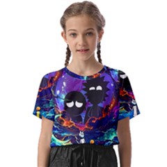 Cartoon Parody In Outer Space Kids  Basic Tee by Mog4mog4