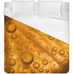 Lime Water Bubbles Macro Light Detail Background Duvet Cover (king Size) by Mog4mog4