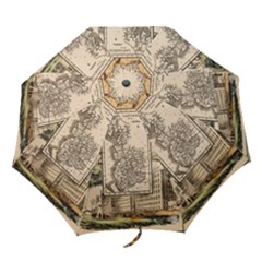 Antique Map Railway Lines Railway Train Char Folding Umbrellas by Mog4mog4