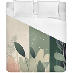 Spring Floral Plants Foliage Minimal Minimalist Duvet Cover (california King Size) by Mog4mog4