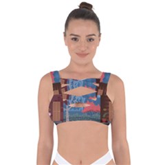 Town Vector Illustration Illustrator City Urban Bandaged Up Bikini Top by Mog4mog4