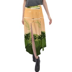 Forest Images Vector Velour Split Maxi Skirt by Mog4mog4