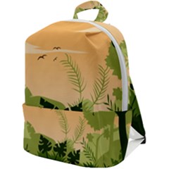 Forest Images Vector Zip Up Backpack by Mog4mog4