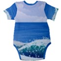 Illustration Landscape Sea Ocean Waves Beach Blue Baby Short Sleeve Bodysuit View2