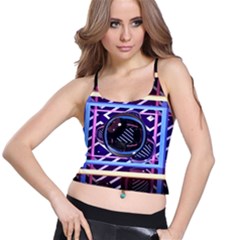 Abstract Sphere Room 3d Design Shape Circle Spaghetti Strap Bra Top by Mog4mog4