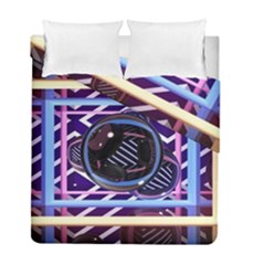 Abstract Sphere Room 3d Design Shape Circle Duvet Cover Double Side (full/ Double Size) by Mog4mog4