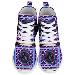 Abstract Sphere Room 3d Design Shape Circle Women s Lightweight High Top Sneakers