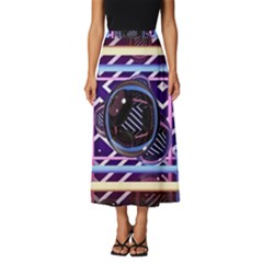 Abstract Sphere Room 3d Design Shape Circle Classic Midi Chiffon Skirt