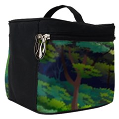 Landscape Illustration Nature Forest River Water Make Up Travel Bag (small) by Mog4mog4