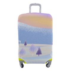 Vector Winter Landscape Sunset Evening Snow Luggage Cover (small) by Mog4mog4