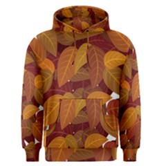 Watercolor Leaves Leaf Orange Men s Core Hoodie