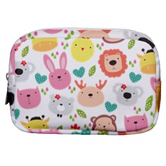Cute Animals Cartoon Seamless Background Make Up Pouch (small)