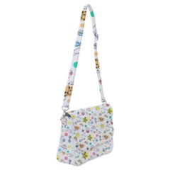 Summer Pattern Colorful Drawing Doodle Shoulder Bag With Back Zipper by Bakwanart