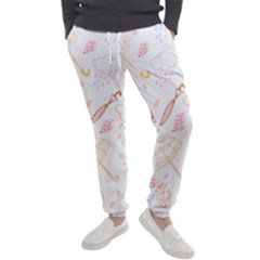 Weather Umbrella Rain Cloud Seamless Doodle Pattern Men s Jogger Sweatpants