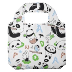 Giant Panda Bear Pattern Premium Foldable Grocery Recycle Bag by Bakwanart