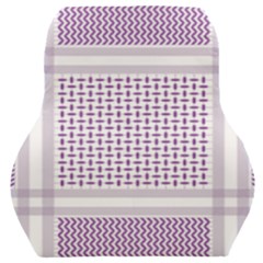 Square Purple Pattern Bead Purple Keffiyeh Purple Geometric Headdress Angle Violet Rectangle Car Seat Back Cushion  by Bakwanart