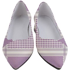 Square Purple Pattern Bead Purple Keffiyeh Purple Geometric Headdress Angle Violet Rectangle Women s Block Heels 