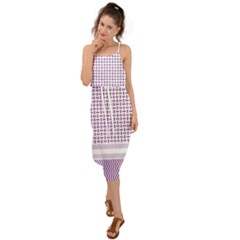 Square Purple Pattern Bead Purple Keffiyeh Purple Geometric Headdress Angle Violet Rectangle Waist Tie Cover Up Chiffon Dress by Bakwanart