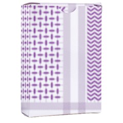 Square Purple Pattern Bead Purple Keffiyeh Purple Geometric Headdress Angle Violet Rectangle Playing Cards Single Design (rectangle) With Custom Box by Bakwanart