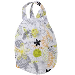 Doodle Flowers Hand Drawing Pattern Travel Backpack by Bakwanart