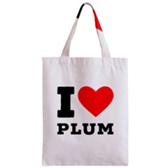 I Love Plum Zipper Classic Tote Bag by ilovewhateva