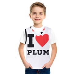 I Love Plum Kids  Basketball Tank Top by ilovewhateva