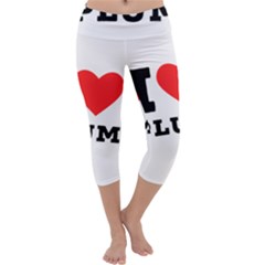 I Love Plum Capri Yoga Leggings by ilovewhateva