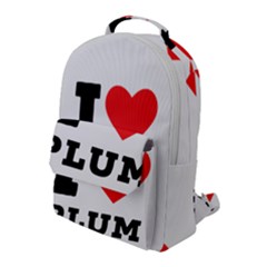 I Love Plum Flap Pocket Backpack (large) by ilovewhateva