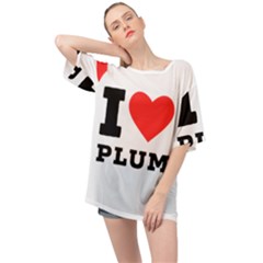 I Love Plum Oversized Chiffon Top by ilovewhateva