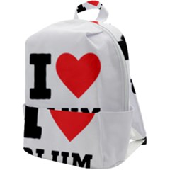 I Love Plum Zip Up Backpack by ilovewhateva