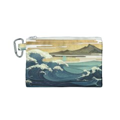 Sea Asia, Waves Japanese Art The Great Wave Off Kanagawa Canvas Cosmetic Bag (small) by Bakwanart