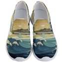 Sea Asia, Waves Japanese Art The Great Wave Off Kanagawa Men s Lightweight Slip Ons View1