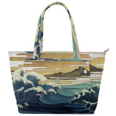 Sea Asia, Waves Japanese Art The Great Wave Off Kanagawa Back Pocket Shoulder Bag  by Bakwanart
