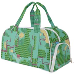 Green Retro Games Pattern Burner Gym Duffel Bag