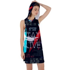 Stay Alive Racer Back Hoodie Dress by Bakwanart