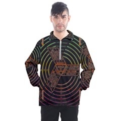 Black And Green Area Rug Neon Genesis Evangelion Computer Communication Men s Half Zip Pullover by Bakwanart