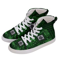 Technology Computer Chip Electronics Industry Circuit Board Men s Hi-top Skate Sneakers by Bakwanart