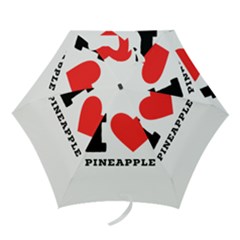 I Love Pineapple Mini Folding Umbrellas