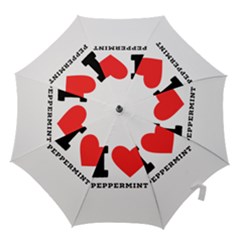 I Love Peppermint Hook Handle Umbrellas (large) by ilovewhateva