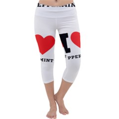 I Love Peppermint Capri Yoga Leggings by ilovewhateva